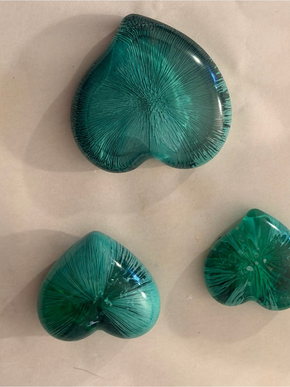 Teal Heart Resin magnets - Home Accents
